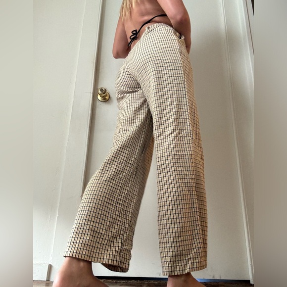 Yellow Plaid Billabong Pants - Size small - Picture 6 of 6